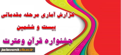 گزارش آماری مرحله مقدماتی جشنواره فرهنگی دانشجومعلمان دانشگاه فرهنگیان (جشنواره قرآن وعترت)